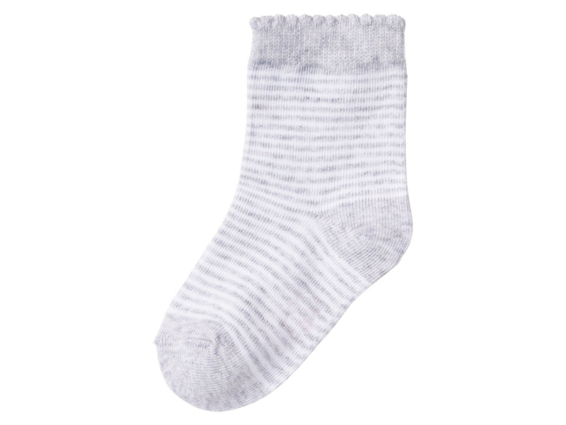 Шкарпетки 23-26   середньої довжини для дівчинки Lupilu 370657 біло-сірий 73557