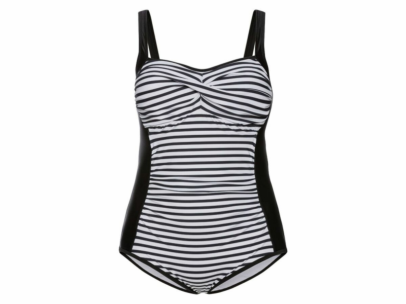 Купальник закритий 46,L   з коригуючим ефектом для жінки Esmara 312239 чорно-білий 72999