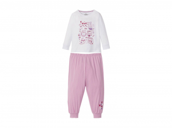 Піжама бавовняна для дівчинки Lupilu 307061 086-92 см (12-24 months) рожевий 72781