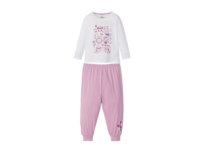 Піжама 086-92 см (12-24 months)   (лонгслів і штани) для дівчинки Lupilu 307061 рожевий 72781