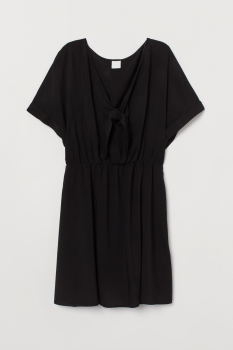 Плаття бавовняне з ланцюжком для жінки H&amp;M 0772898-002 36 / S (EU) чорний  82417