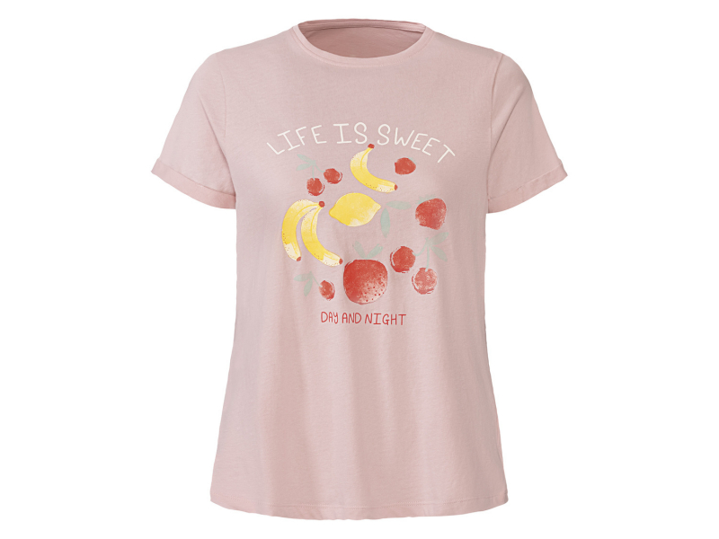 Піжама (футболка і шорти) для жінки Esmara 409994/1 34 / XS рожевий  80351