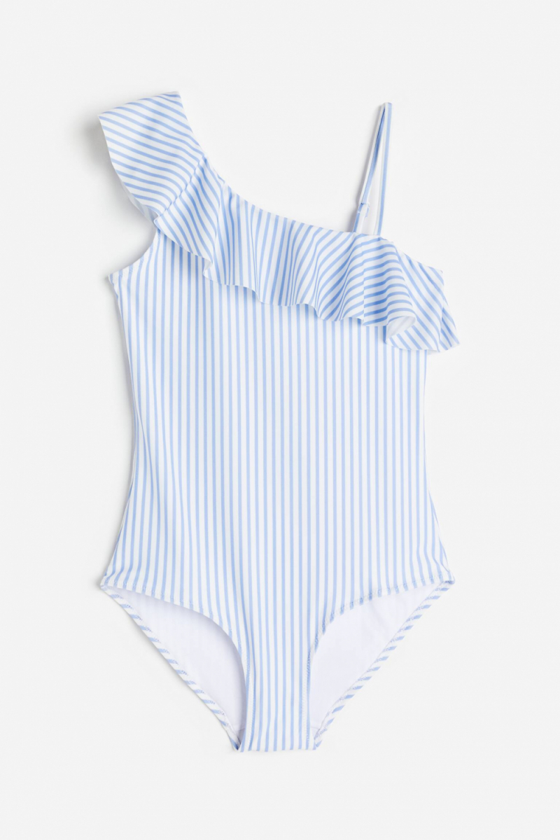 Купальник закритий 158-164 см (12-14 years)   з воланами для дівчинки H&amp;M 1024745-008 блакитний 91975