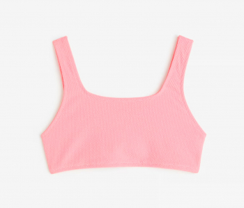Верхня частина купальника 158-164 см (12-14 years)   в рубчик для дівчинки H&amp;M 1123276-002 рожевий 92010