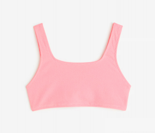 Верхня частина купальника 158-164 см (12-14 years)   в рубчик для дівчинки H&amp;M 1123276-002 рожевий 92010