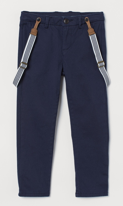 Штани  для хлопчика H&amp;M 0804029001 122 см (6-7 years) темно-синій 64080