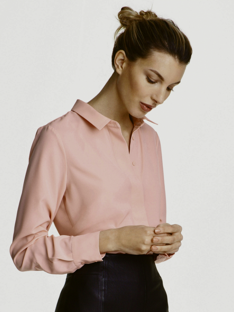 Блузка з довгими рукавами для жінки H&amp;M 0308752-4 36 / S (EU) рожевий  80545