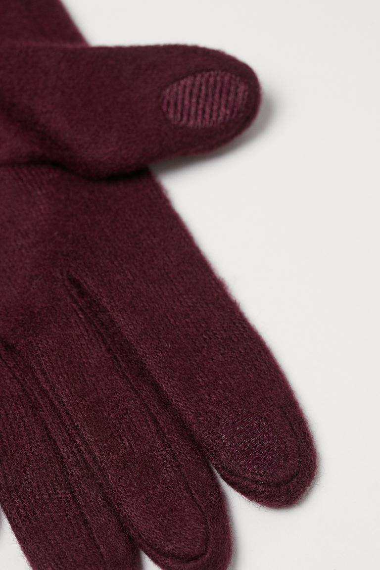 Перчатки  для жінки H&amp;M 0754758003 40 / L бордовий 62234