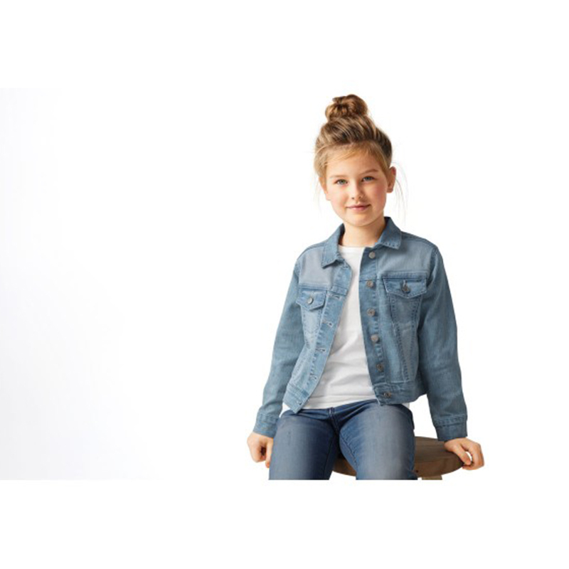 Джинсова куртка на кнопках для дівчинки Pepperts 372805 140 см (9-10 years) блакитний  78543