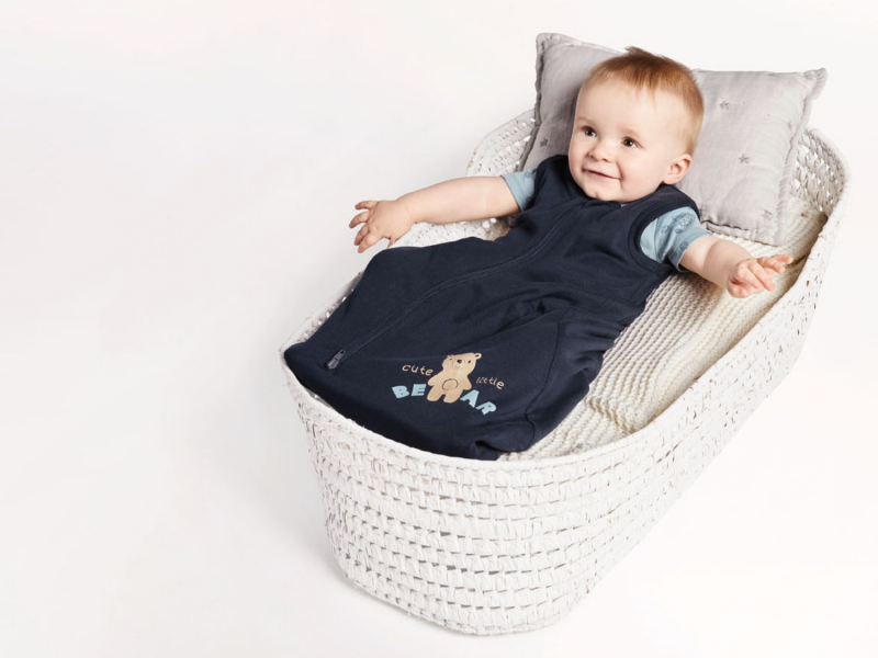 Спальний мішок бавовняний для хлопчика Lupilu 371040 050-68 см (0-6 months) темно-синій  76784