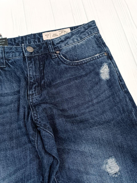 Джинси 36,S  Regular Fit з потертостями для жінки Esmara 296718 синій 83770