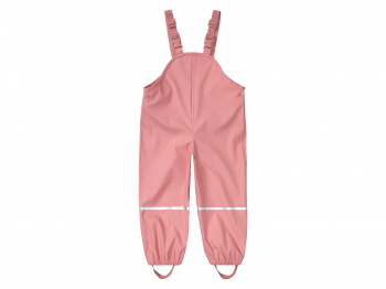 Напівкомбінезон-дощовик 086-92 см (12-24 months)   водонепроникний на регульованих підтяжках для дівчинки Lupilu 499093 рожевий 81689