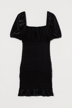 Плаття велюрове для жінки H&amp;M 0934246-003 34 / XS чорний  82416