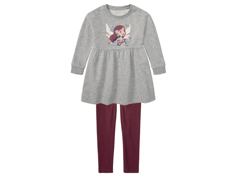 Костюм (звич.) (плаття і лосини) для дівчинки Lupilu 416674 110-116 см (4-6 years) Різнобарвний  89370