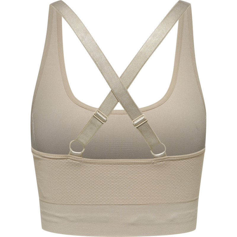 Спортивний топ з перехрещеними лямками для жінки Hummel 211937 34 / XS бежевий  78002