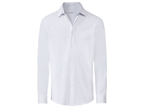 Рубашка поло з бавовняного піке для чоловіка Livergy 318800 40 / L білий  77550
