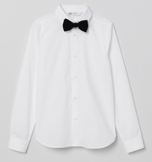 Рубашка для хлопчика H&M 0579165017 134 см (8-9 years) білий 66364 Рубашка для хлопчика H&M 0579165017 134 см (8-9 years) білий 66364
