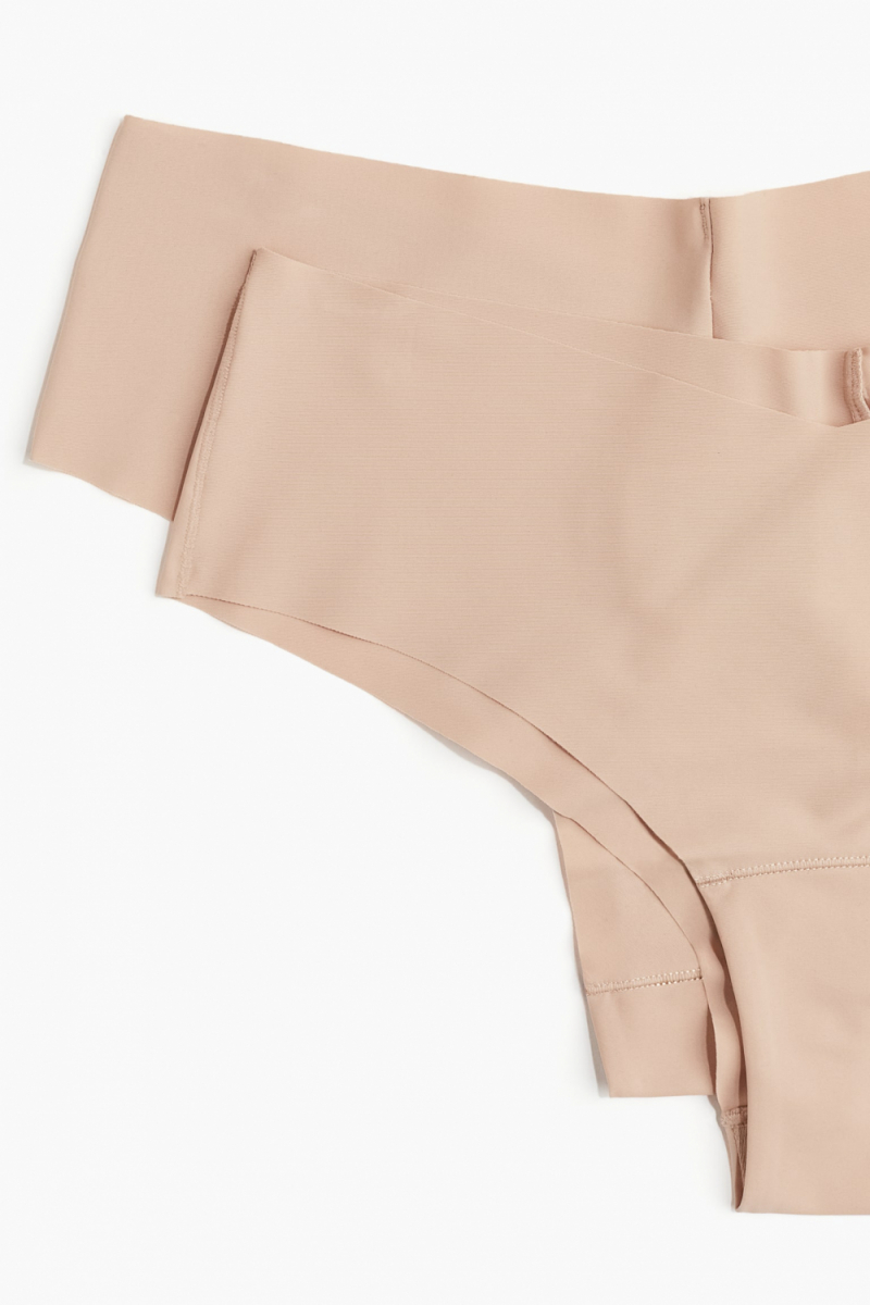 Трусики-хіпстери з мікрофібри для жінки H&amp;M 1186910-008 36 / S бежевий  87398