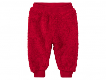Штани 074-80 см (6-12 months)  Regular Fit зі штучного хутра для дівчинки Lupilu 431226 червоний 90329