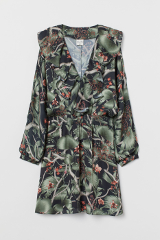 Плаття з рюшами для жінки H&amp;M 0832097-001 42 / XL Різнобарвний  80791