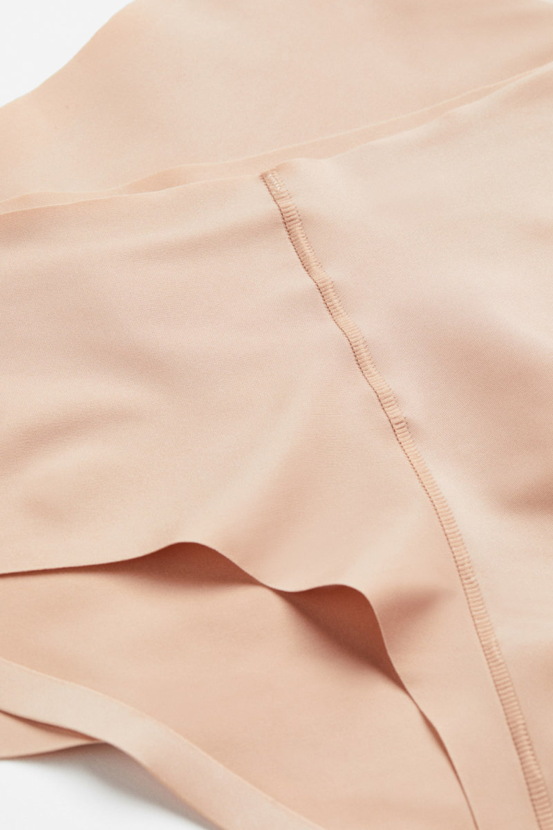 Трусики коригувальні з мікрофібри для жінки H&amp;M 1127081-001 40 / L бежевий  87397