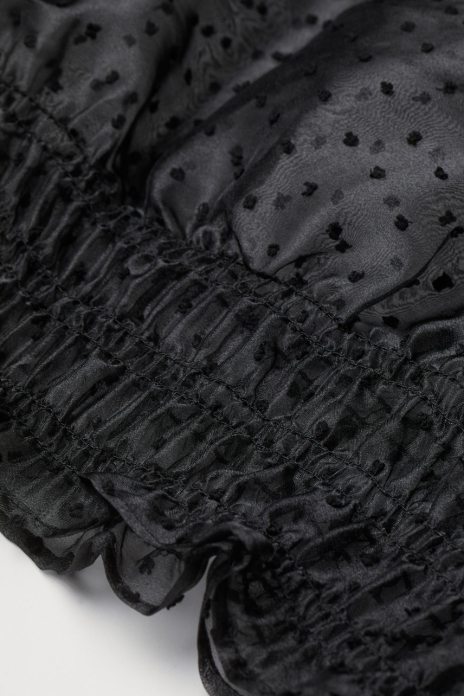 Блузка з рукавами-ліхтариками для жінки H&amp;M 0888455-003 44 / XL (EU) чорний  78363