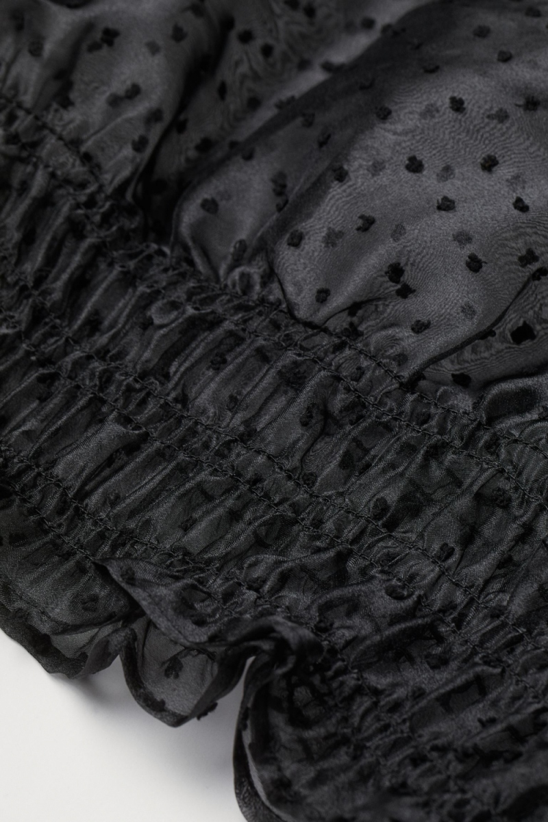 Блузка з рукавами-ліхтариками для жінки H&amp;M 0888455-003 44 / XL (EU) чорний  78363