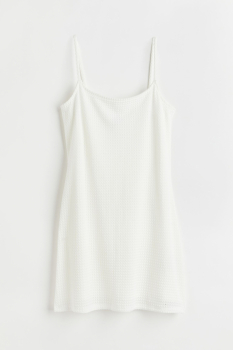 Платье трикотажное на подкладке для женщины H&amp;M 1065281-001 S Белый  78065