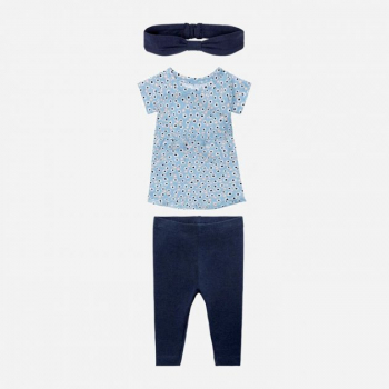 Костюм (футболка і легінси і пов'язка) для дівчинки Lupilu 362200 050-56 см (0-2 months) синій  82756