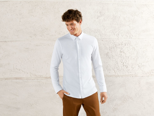 Рубашка поло з бавовняного піке для чоловіка Livergy 318800 42 / XL білий  77551