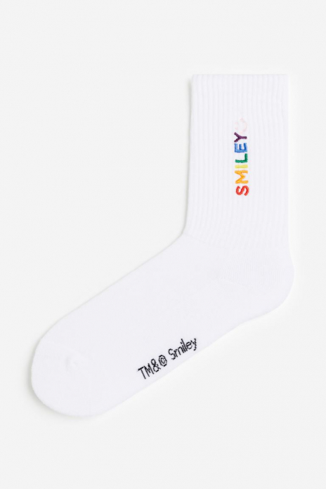 Шкарпетки 40,41,42   махра з широкою резинкою для жінки H&amp;M 1072353-059 білий 80808