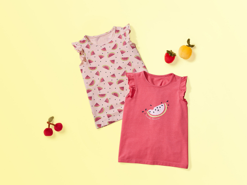 Футболка (звич.) набір 2 шт. для дівчинки Lupilu 437249 110-116 см (4-6 years) рожевий 89789 Футболка (звич.) набір 2 шт. для дівчинки Lupilu 437249 110-116 см (4-6 years) рожевий 89789