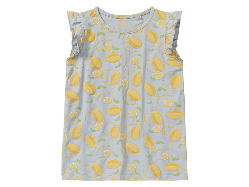 Футболка (звич.) з рюшами для дівчинки Lupilu 437249 122-128 см (6-8 years) сірий  89792