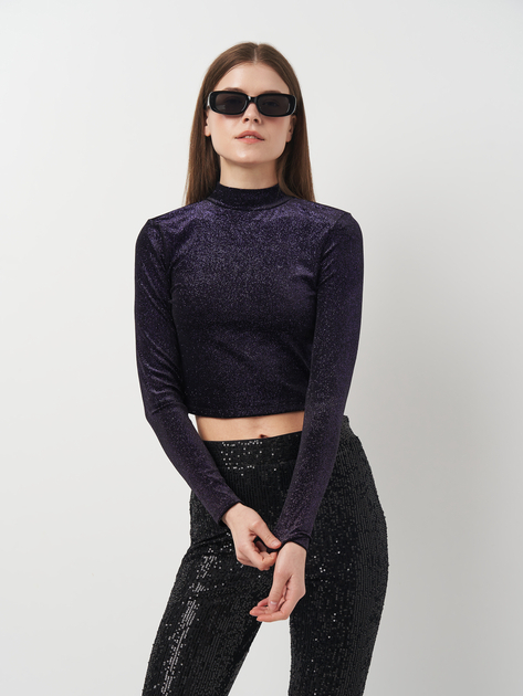 Топ велюровий для жінки H&amp;M 0931444-001 36 / S фіолетовий  82712