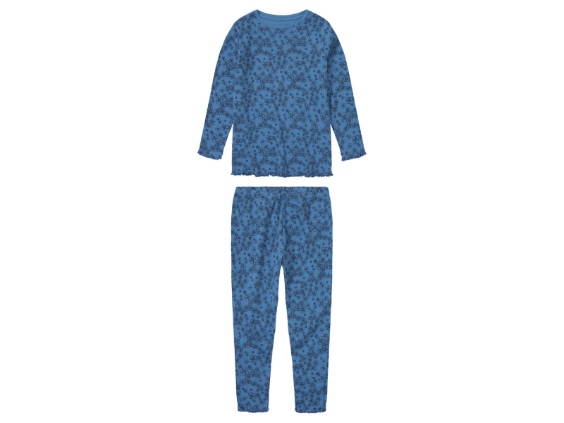 Піжама 098-104 см (2-4 years)   (лонгслів і штани) для дівчинки Lupilu 439539 синій 89492