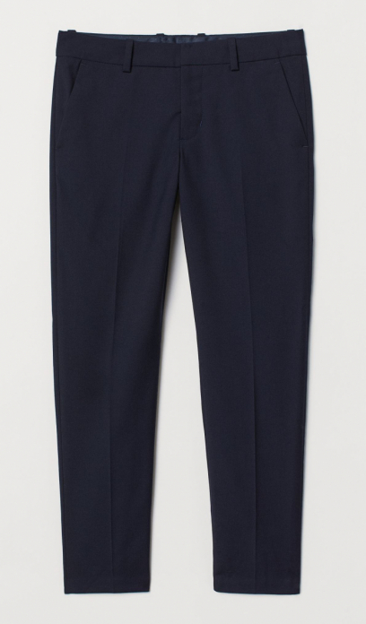 Штани  для хлопчика H&amp;M 0722832004 158 см (12-13 years) темно-синій 64533