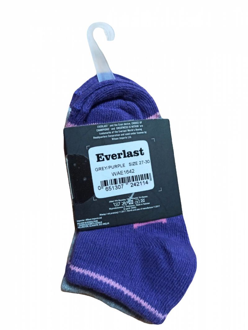 Шкарпетки 27-30   2 пари короткі для дівчинки Everlast WAE1642 Різнобарвний 58357