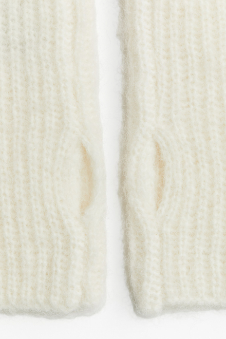 Рукавиці One Size   без пальців для жінки H&amp;M 1189349-002 молочний 86537