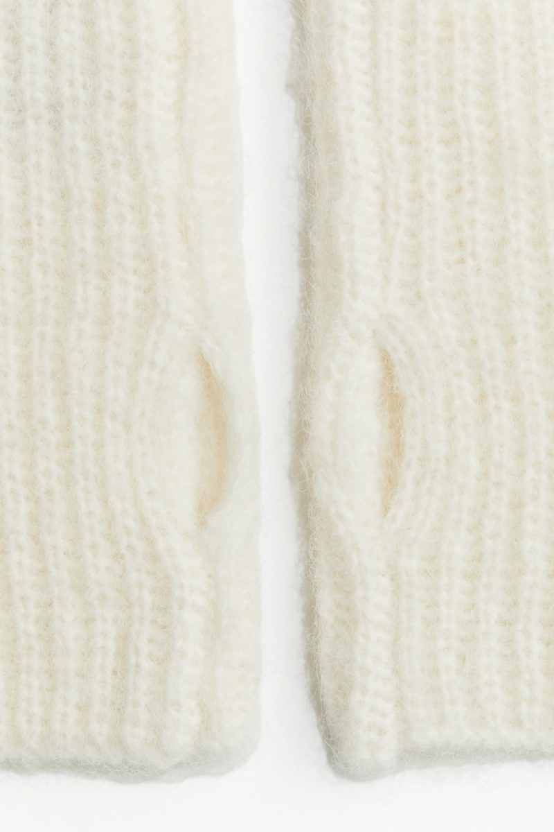 Рукавиці One Size   без пальців для жінки H&amp;M 1189349-002 молочний 86537