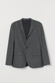 Пиджак приталенного кроя для мужчины H&amp;M 0803256-001 42,L Серый  79941