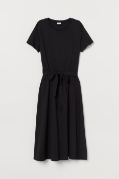 Плаття зі знімним поясом для жінки H&amp;M 0825550-001 38 / M чорний  80610