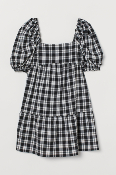Плаття ампірного силуету для жінки H&amp;M 0903868-001 36 / S чорно-білий  80574