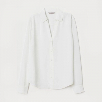 Блузка    з V подібним вирізом для жінки H&amp;M 0762846-001 34 / XS (EU) білий 80879