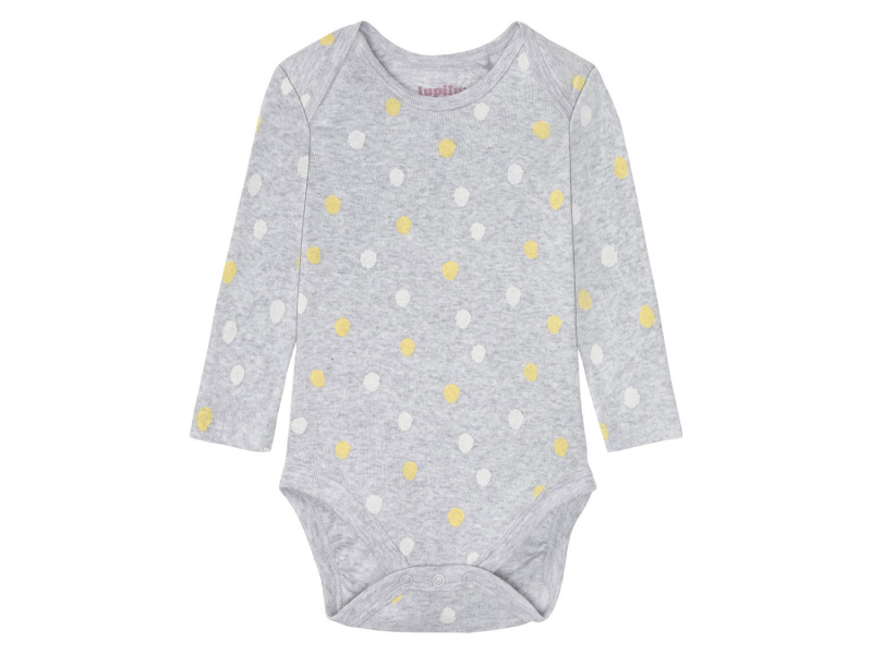 Боді з довгими рукавами для дівчинки Lupilu 372606-1 074-80 см (6-12 months) сірий  84433