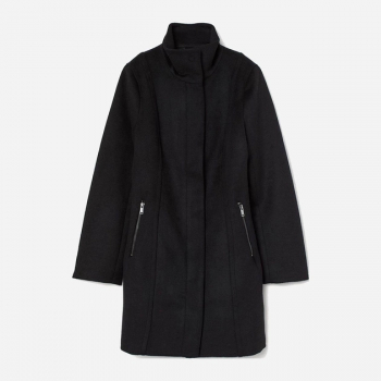 Пальто з додаванням шерсті для жінки H&amp;M 0661794-001 38 / M (EU) чорний  79829