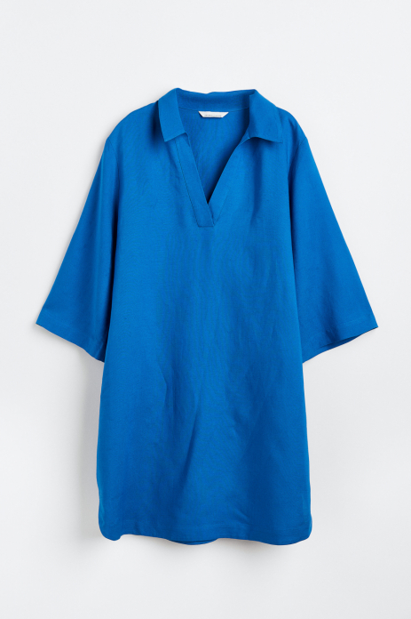 Плаття лляне для жінки H&amp;M 1130722-003 36 / S синій  80866