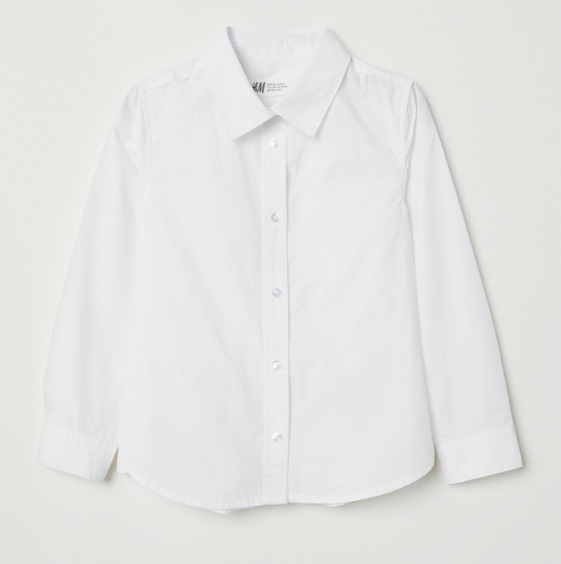 Рубашка  для дівчинки H&amp;M 0650799002 134 см (8-9 years) білий 64064