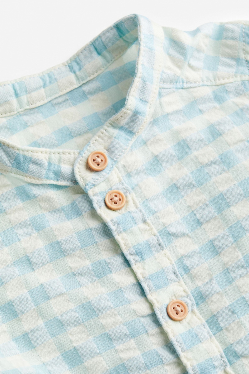 Рубашка 086 см (12-18 months)   з коротким рукавом для хлопчика H&amp;M 1134180-001 блакитний 81029