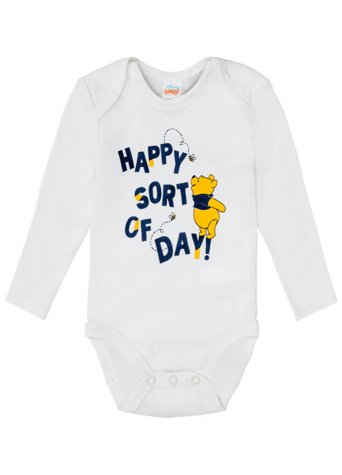 Бодік з довгими рукавами для хлопчика Disney 370491 062-68 см (2-6 months) білий  75568