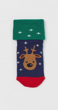 Шкарпетки 16-18   махрові з силіконовими вставками для хлопчика H&amp;M 0868817-009 темно-синій 82328